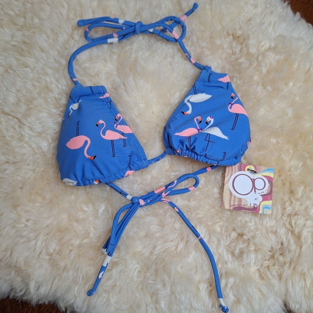 NWT OP Flamingo Bikini Top